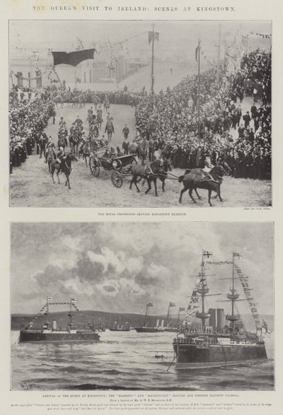 La Visita della Regina in Irlanda, Scene a Kingstown da Charles John de Lacy